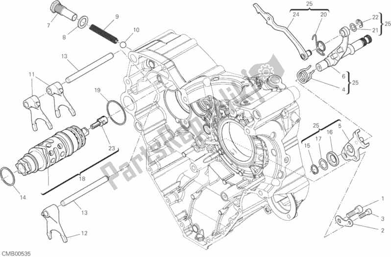 All parts for the Shift Cam - Fork of the Ducati Diavel 1260 S USA 2019